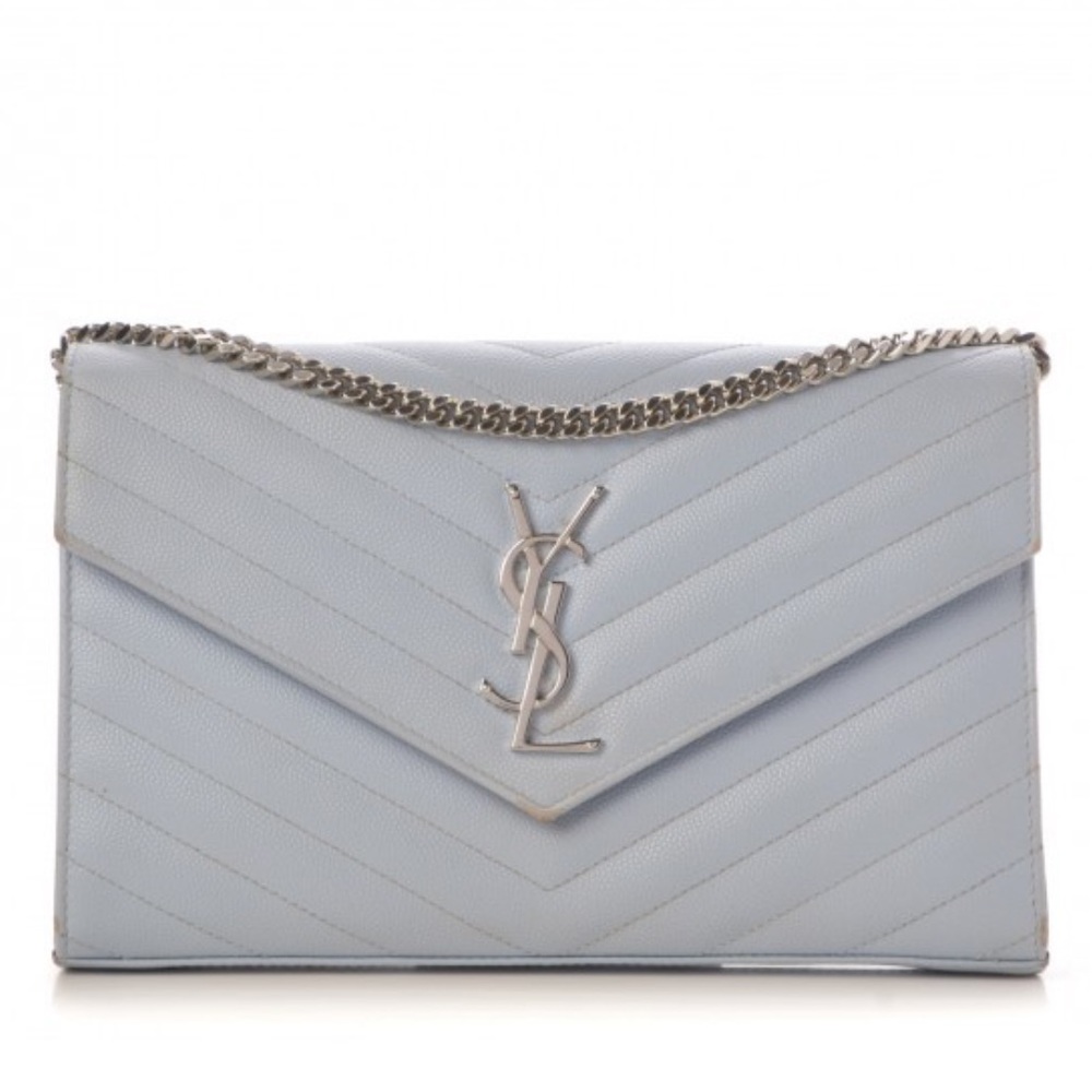 Light Blue YSL Chain Wallet